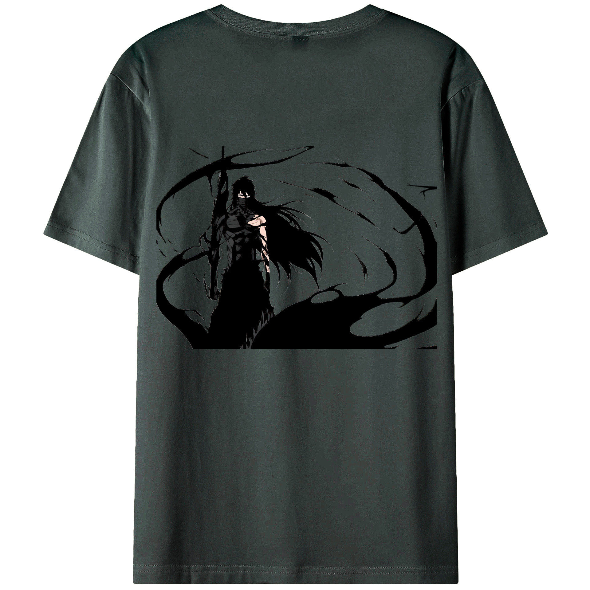 （画像用） ブリーチ 黒崎一護（くろさき いちご）BLEACH Kurosaki Ichigo 綿100％ メンズ半袖Tシャツ（バックプリント） 通気性